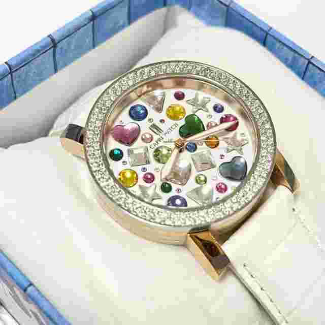 CAPRI WATCH, Rhinestone, Watch, with Box, Heart, Star, From JAPAN, Multicolor