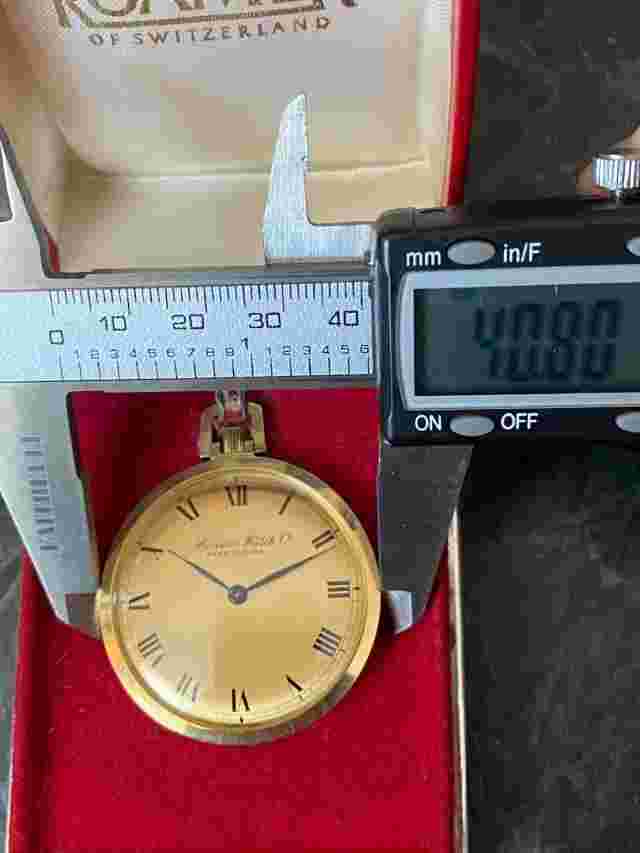 SUPERB MID-CENTURY ROAMER SOLOTHURN THIN 7.6MM POCKET WATCH ORIG BOX 40MM