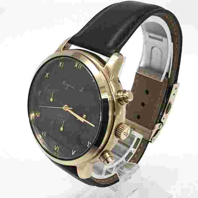 AGNES B. QUARTZ ANALOG VR42-KDD0 WRISTWATCH N-5701 GOOD