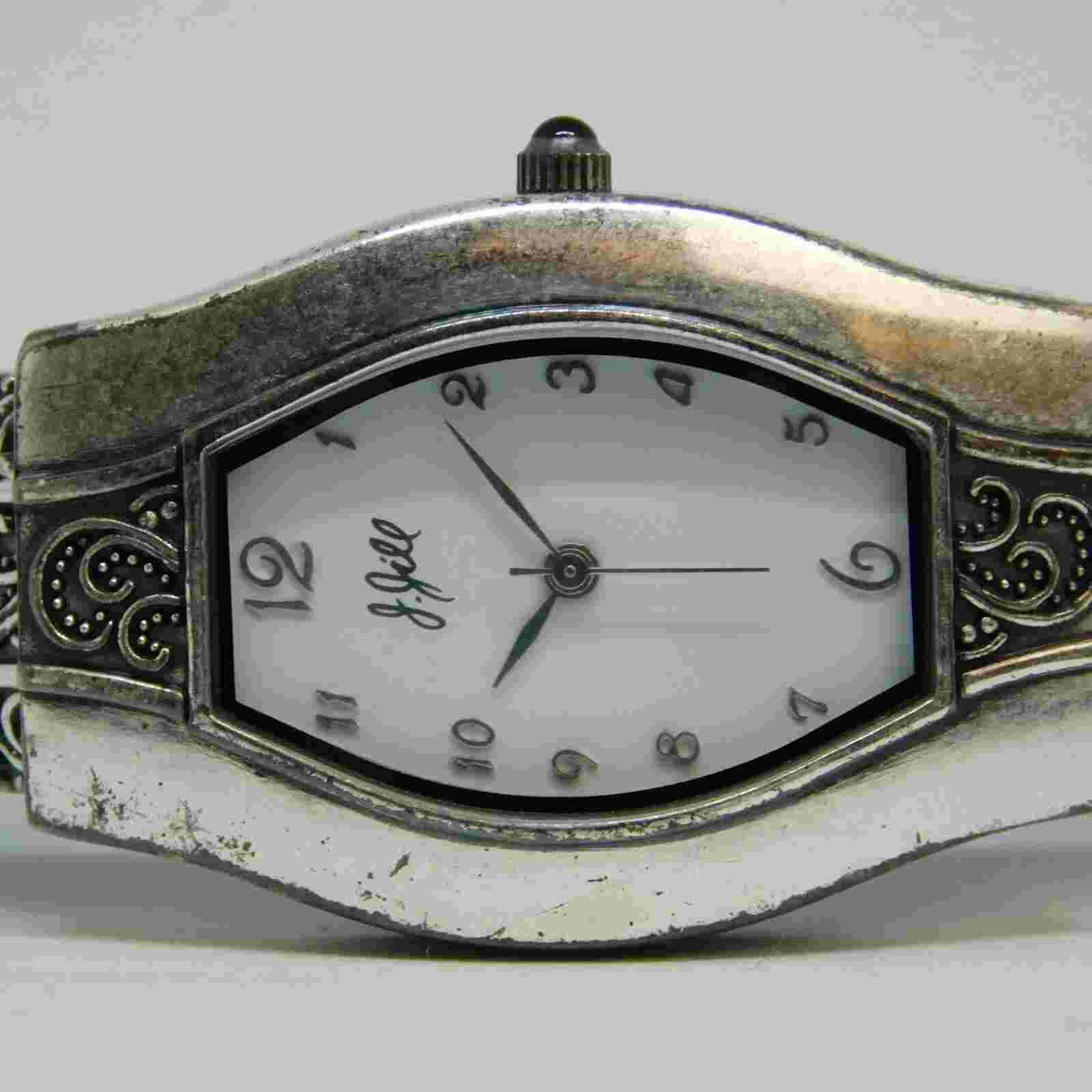 J. Jill Cuff Bracelet Quartz Analog Women's Watch Sz. 6" New Battery