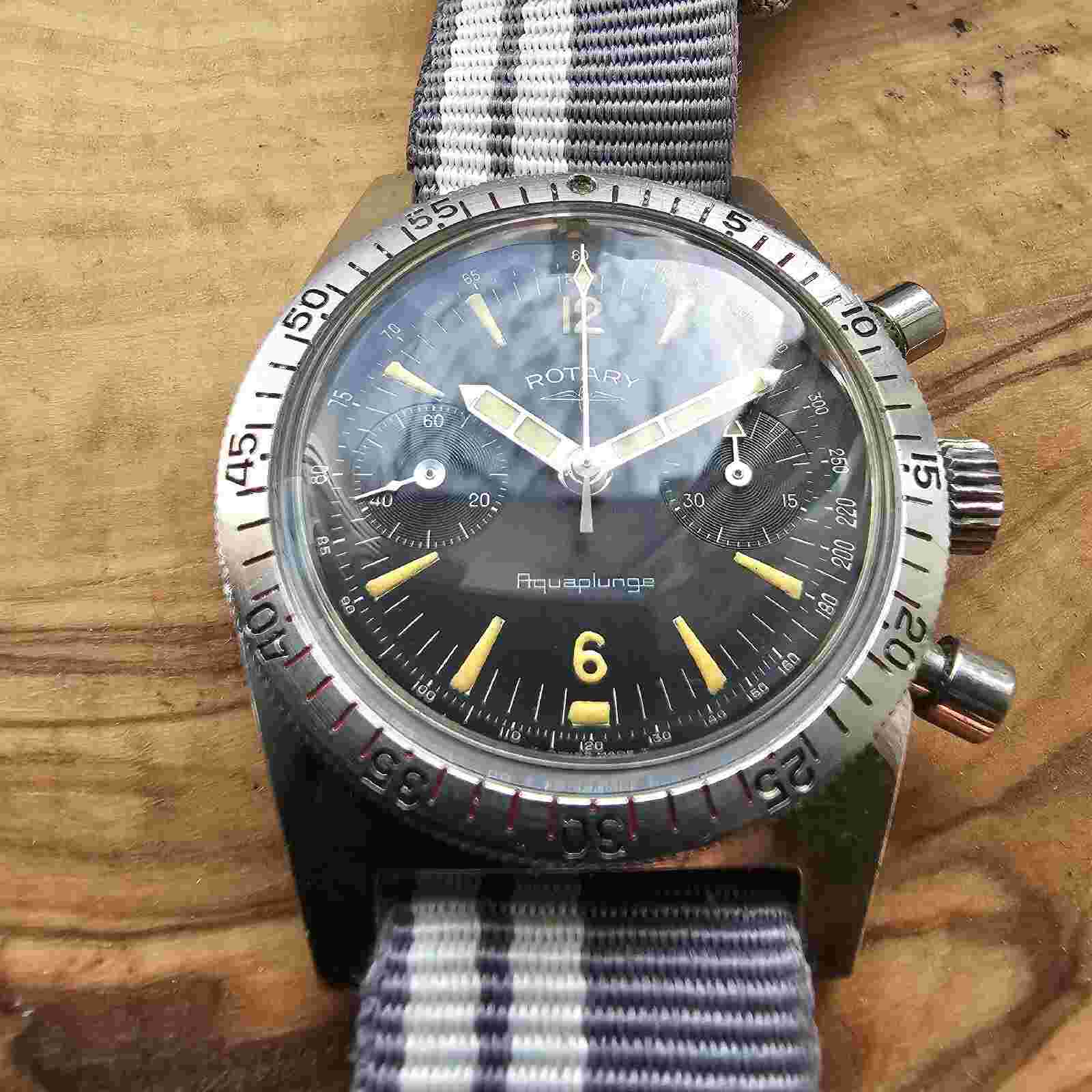 Vintage Rotary Aquaplunge Chronograph Men's Watch