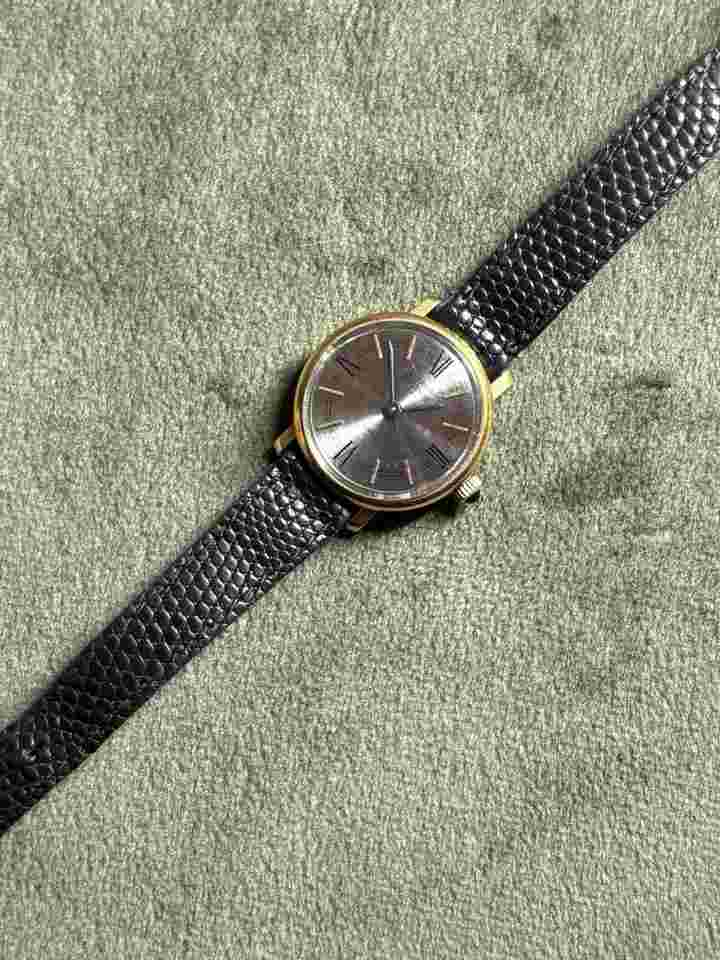 Petite Slim Vintage Emerich Meerson Women’s Leather Watch