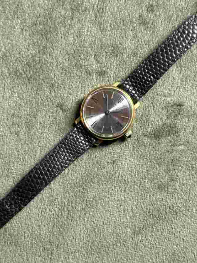 Petite Slim Vintage Emerich Meerson Women’s Leather Watch