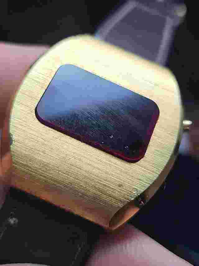 RARE Vintage Phasar UNK MODEL RED LED Digital Gold 36MM #5223