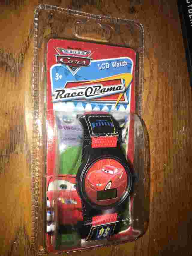 Disney Cars LCD Watch McQueen Race O Rama NIP