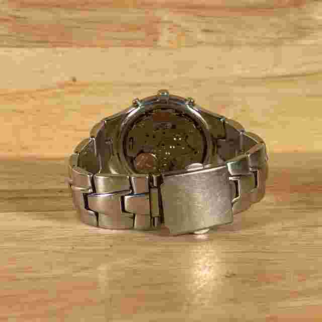 Kenneth Cole Men Silver Stainless Steel Analog Dial Quartz Wrist Watch For Parts