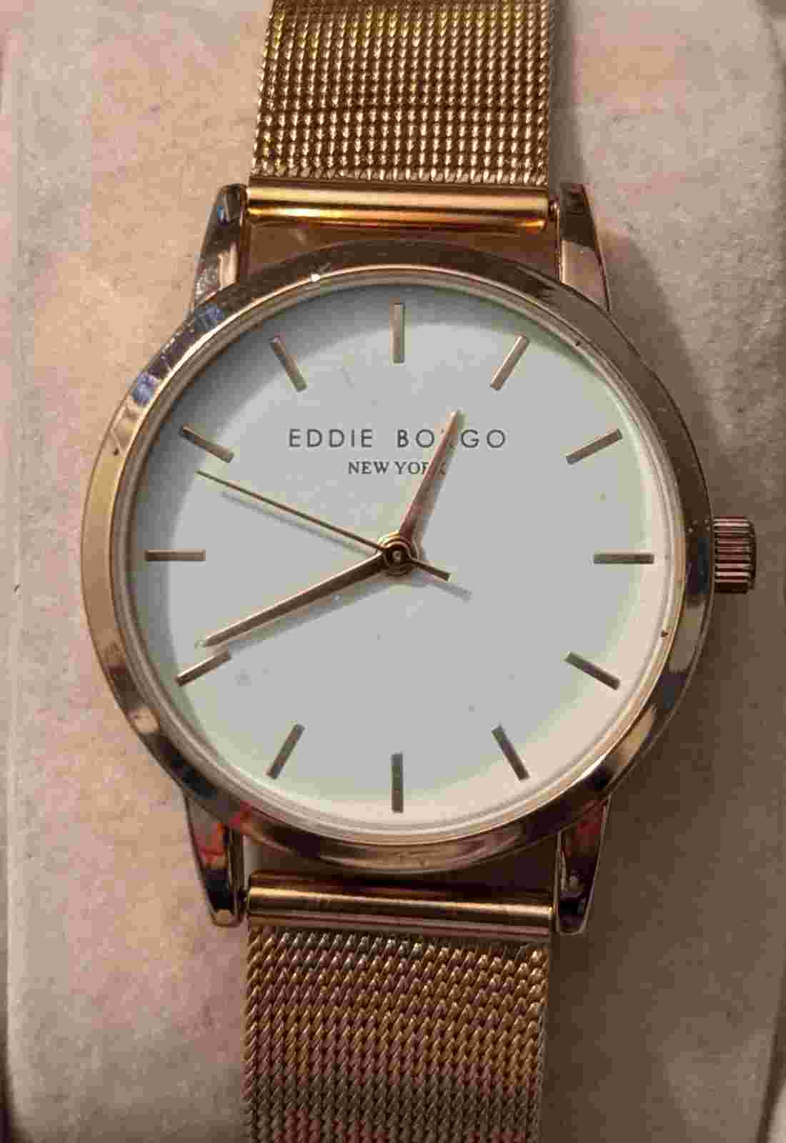 WORKING EDDIE BORGO New York, Men's Or Women's  Rose Gold Mesh Band Watch