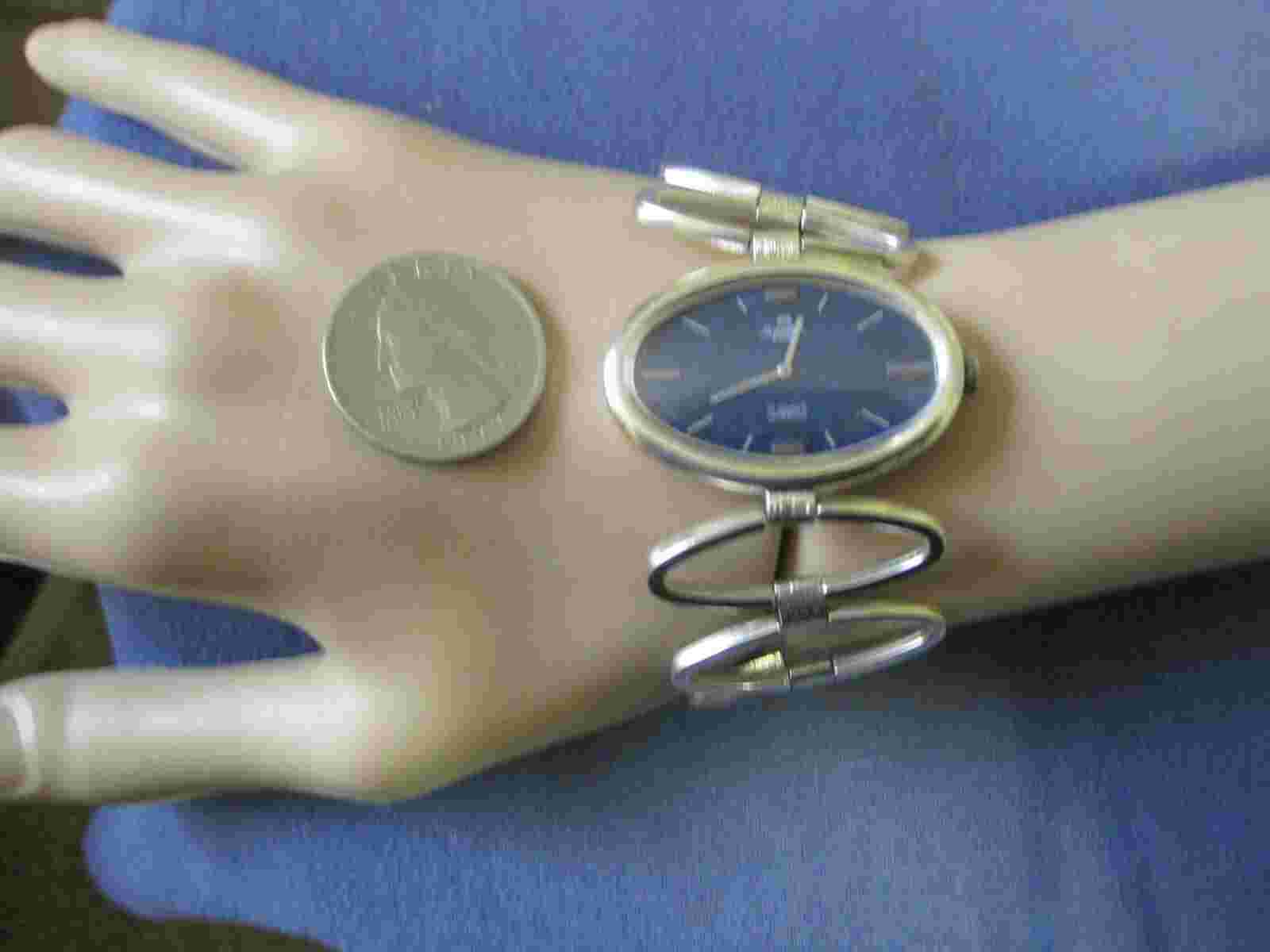 H160 ladys sterling silver  SILVANA  mechanical 17jewel watch bracelet