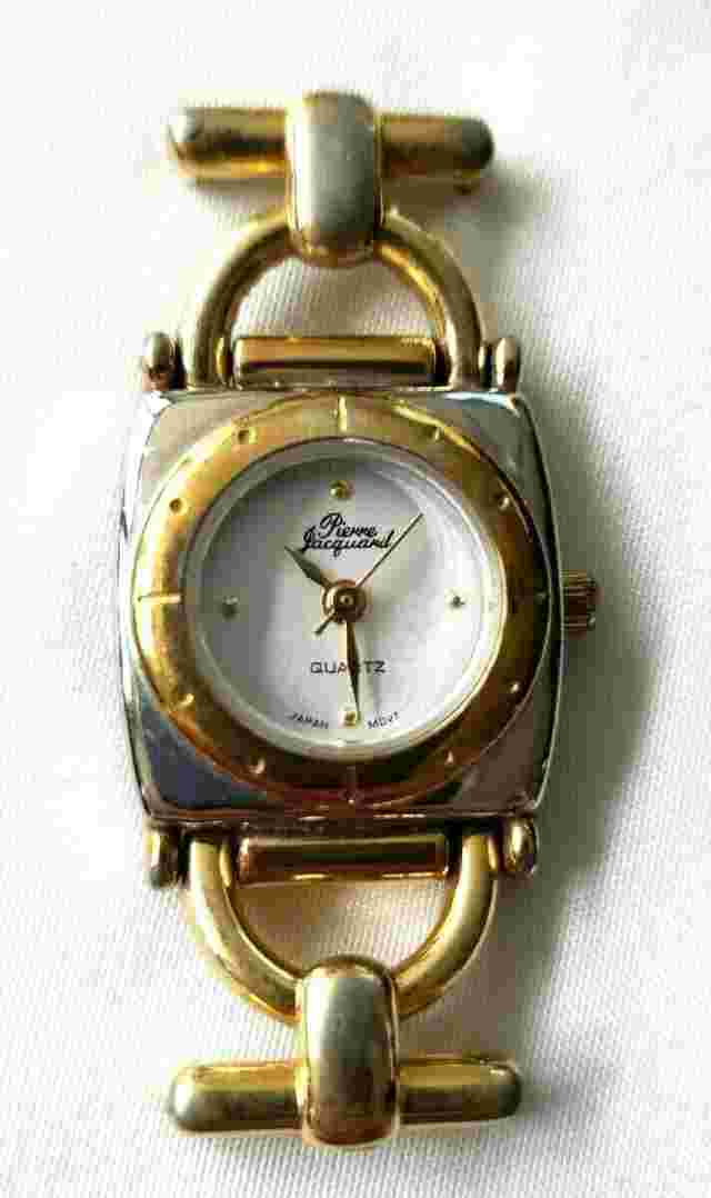 Pierre Jacquard Wrist Watch 5 Multiple Colored Textured Bands Womens Vintage