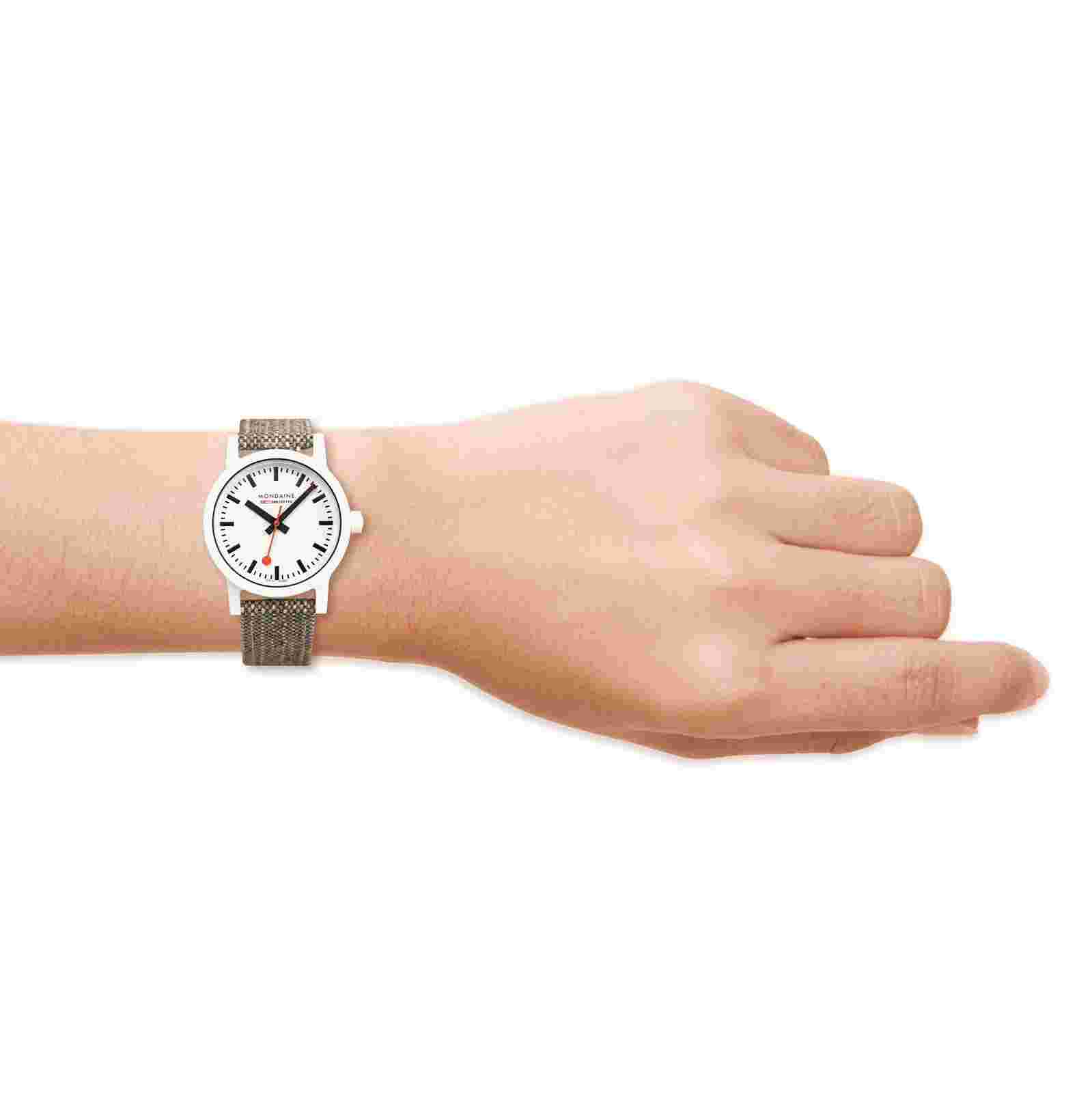 Mondaine Essence Quartz Watch Ecological - Recycled White 32 Mm Ms1.32110.lg