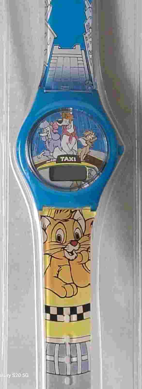New NOS Vtg 1990's Fantasma Disney's Oliver & Co Taxi Digital Watch #13859