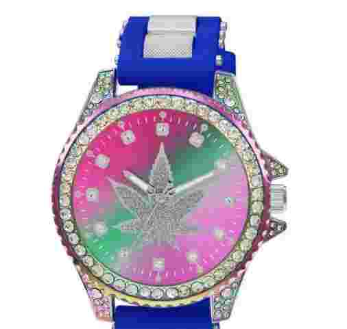 Montres Carlo IRIDESCENT Marijuana Model 5338 Mens Watch 1Yr Best offer
