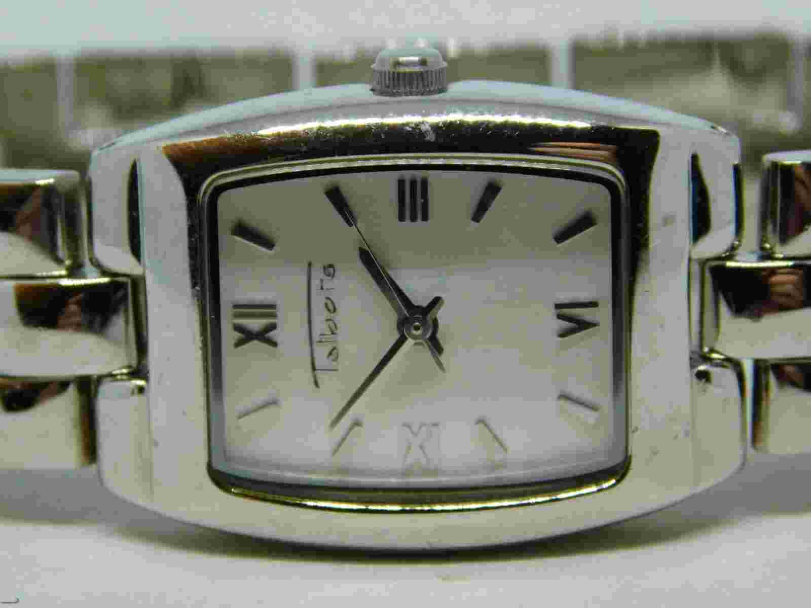 Talbots Watch Bracelet Band Silver Tone Battery TA-1003