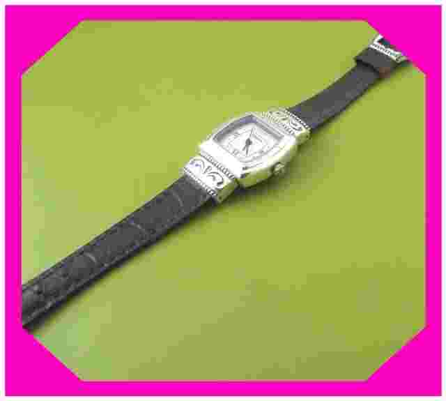 BRIGHTON WATERFORD Black & Red REVERSIBLE 2 WATCH Preloved NEW BATTERY WORKING