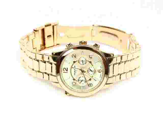 Akribos XXIV Women's Champagne Dial Gold Tone Watch 3132