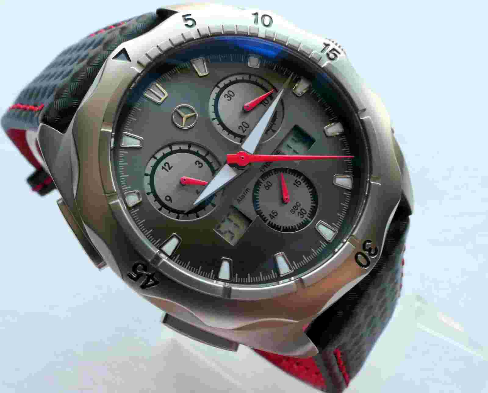 Mercedes Benz AMG DTM Motorsport Racing Titanium Car Accessory Chronograph Watch