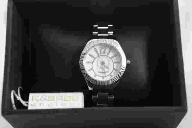 K&BROS Stainless Steel Bracelet Watch Crystals  Dial Made in ITALY Model 9149-2