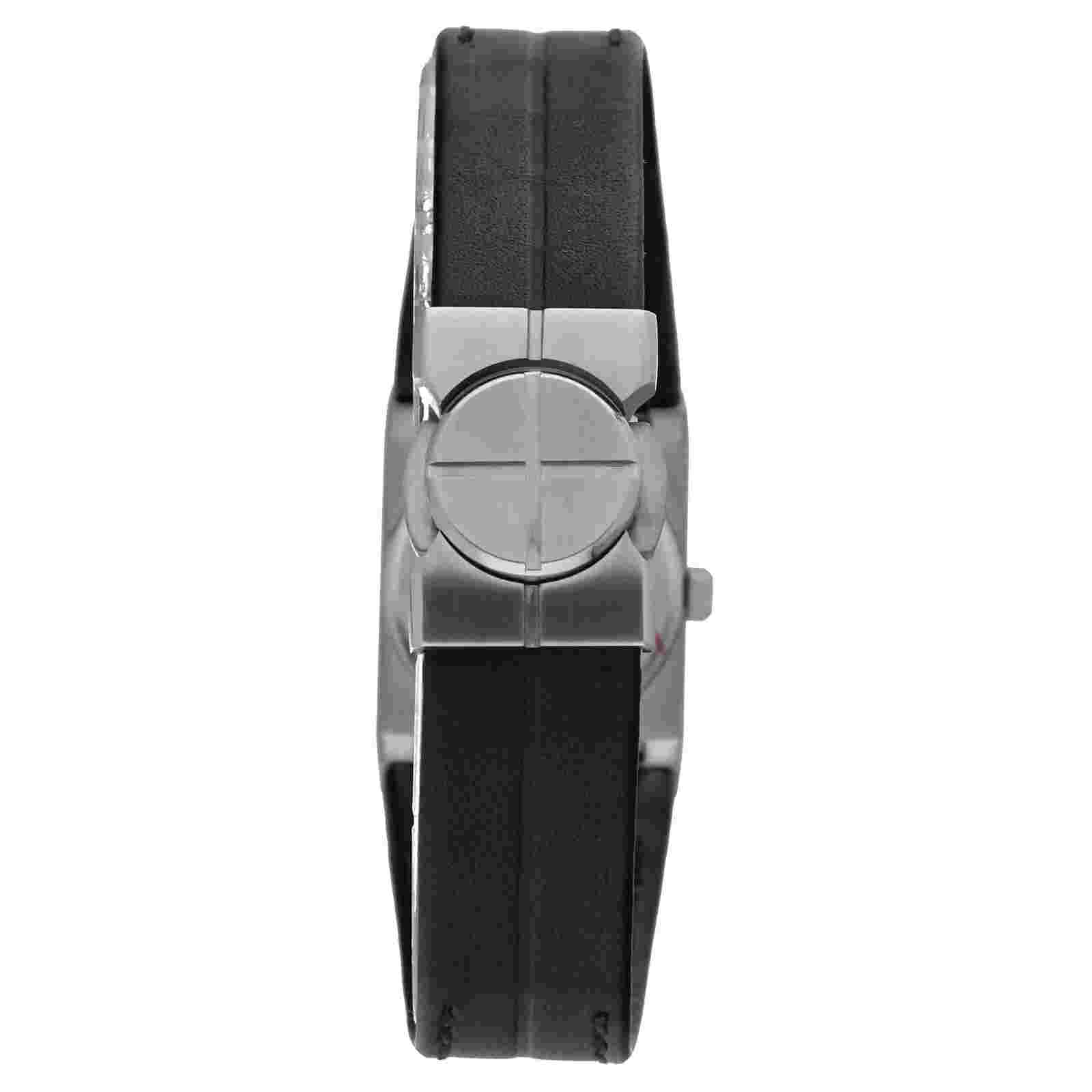 Jacob Jensen Icon Series 240 Stainless Steel Black Leather Quartz Women's Watch