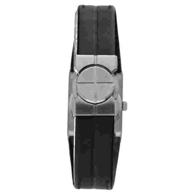 Jacob Jensen Icon Series 240 Stainless Steel Black Leather Quartz Women's Watch