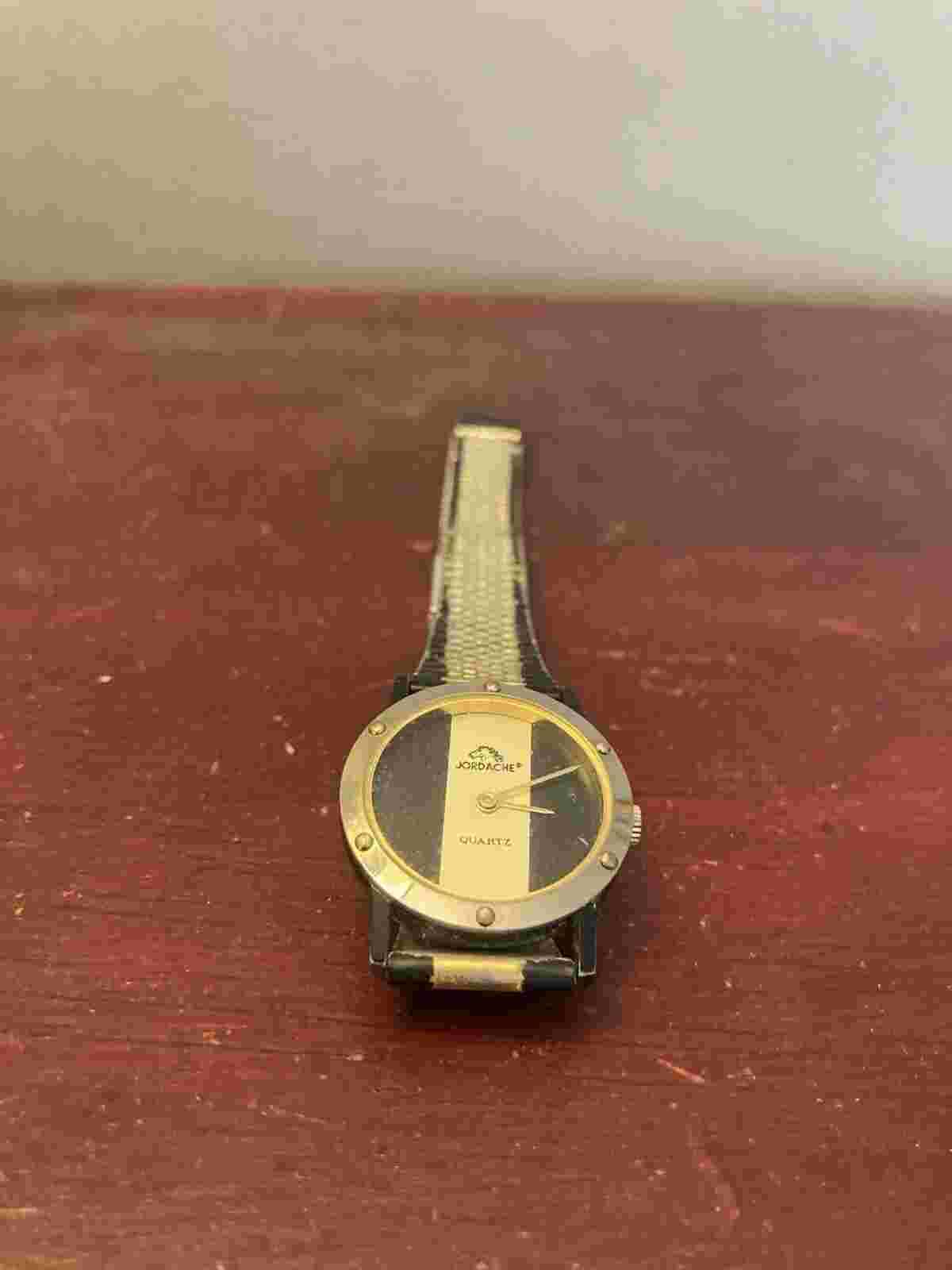Jordache Quartz Vintage Black And Gold Wristwatch Hong Kong