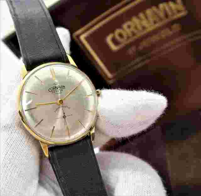 CORNAVIN Geneve-Swiss,17 Jewel Manual Wind CLASSIC MEN'S WATCH in BOX R24-03