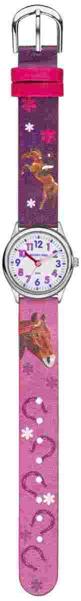 Jacques Farel Basic Child's Watch Horse HCC543 Analogue Faux Leather Purple