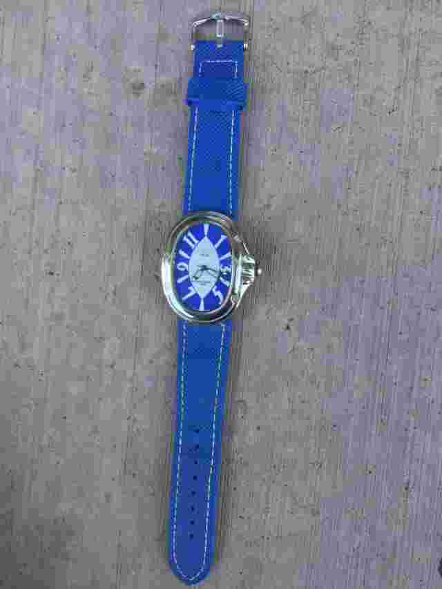 Vintage Activa Swiss Blue Water Resistant Watch