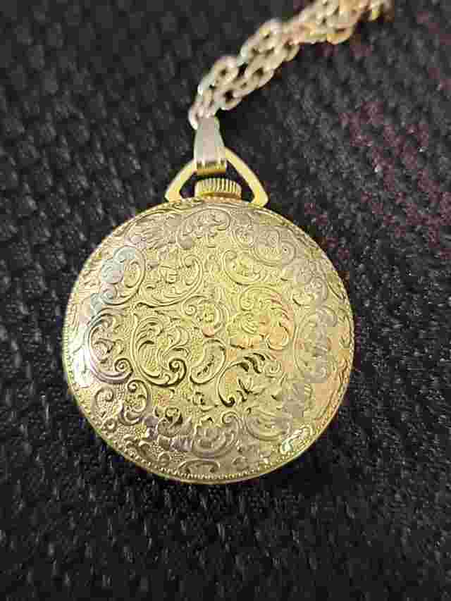 VINTAGE 33.9MM BASIS WATCH CO. SWISS POCKET WATCH WITH LUCERNE DIAL Not RUNNING