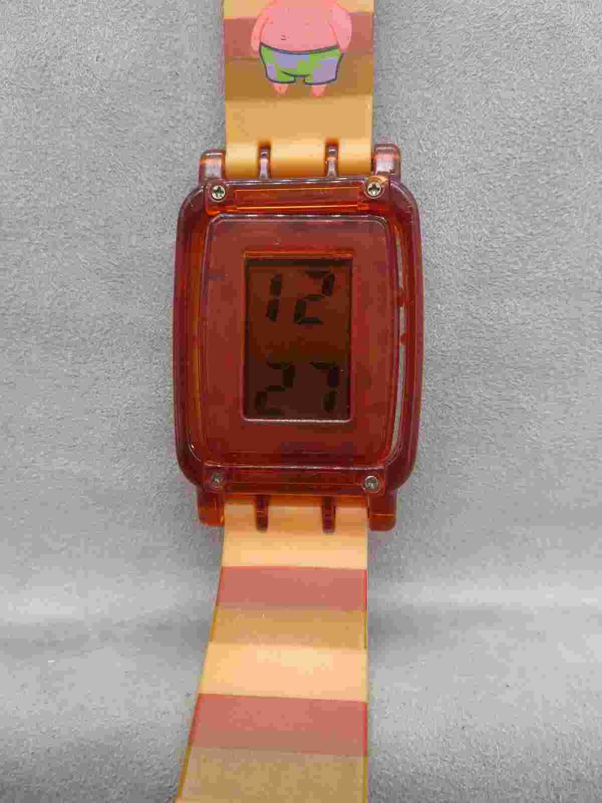 2004 Viacom SpongeBob Patrick Digital Watch w/Case & Instructions New Battery