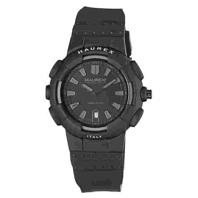 Haurex Men's 2P504UJN Tremor Black Plastic Case Rubber Strap Date Watch