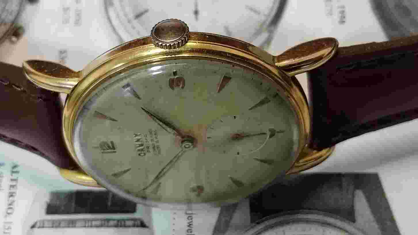 Cauny Prima Antigo Anos 50 Unitas 6325 Big 38,00 Mm Raro