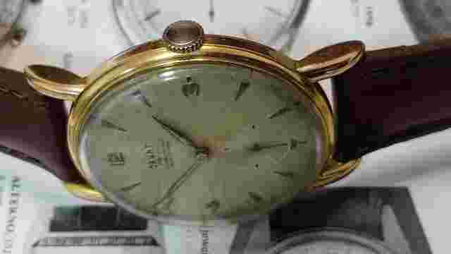 Cauny Prima Antigo Anos 50 Unitas 6325 Big 38,00 Mm Raro