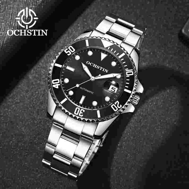 Ochstin Men's Mechanical Watch Stainless Steel Luminous Calendar 39mm