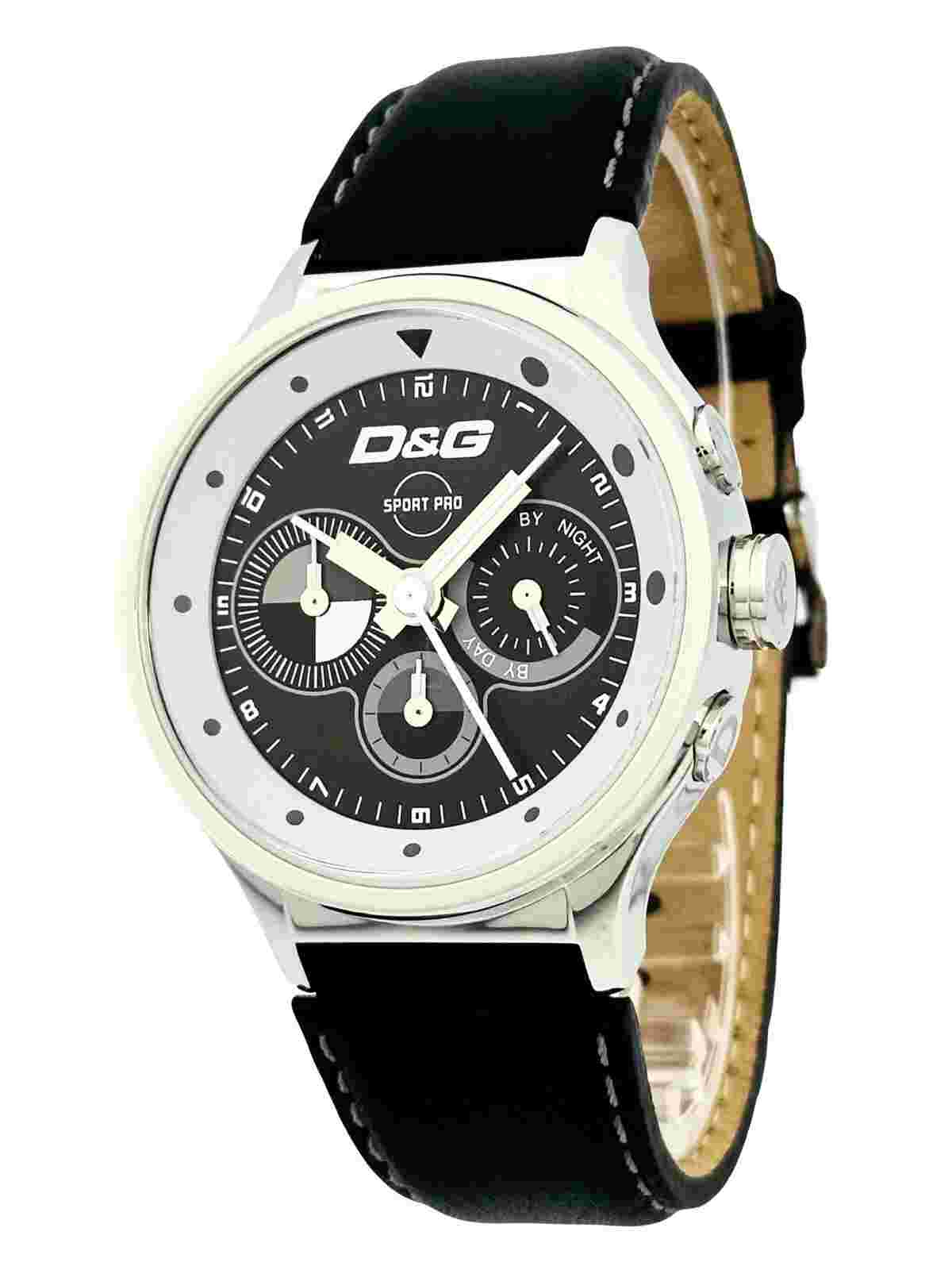 D&G Dolce & Gabbana Men's DW0211 Multifunction Sports Watch with Black Dial