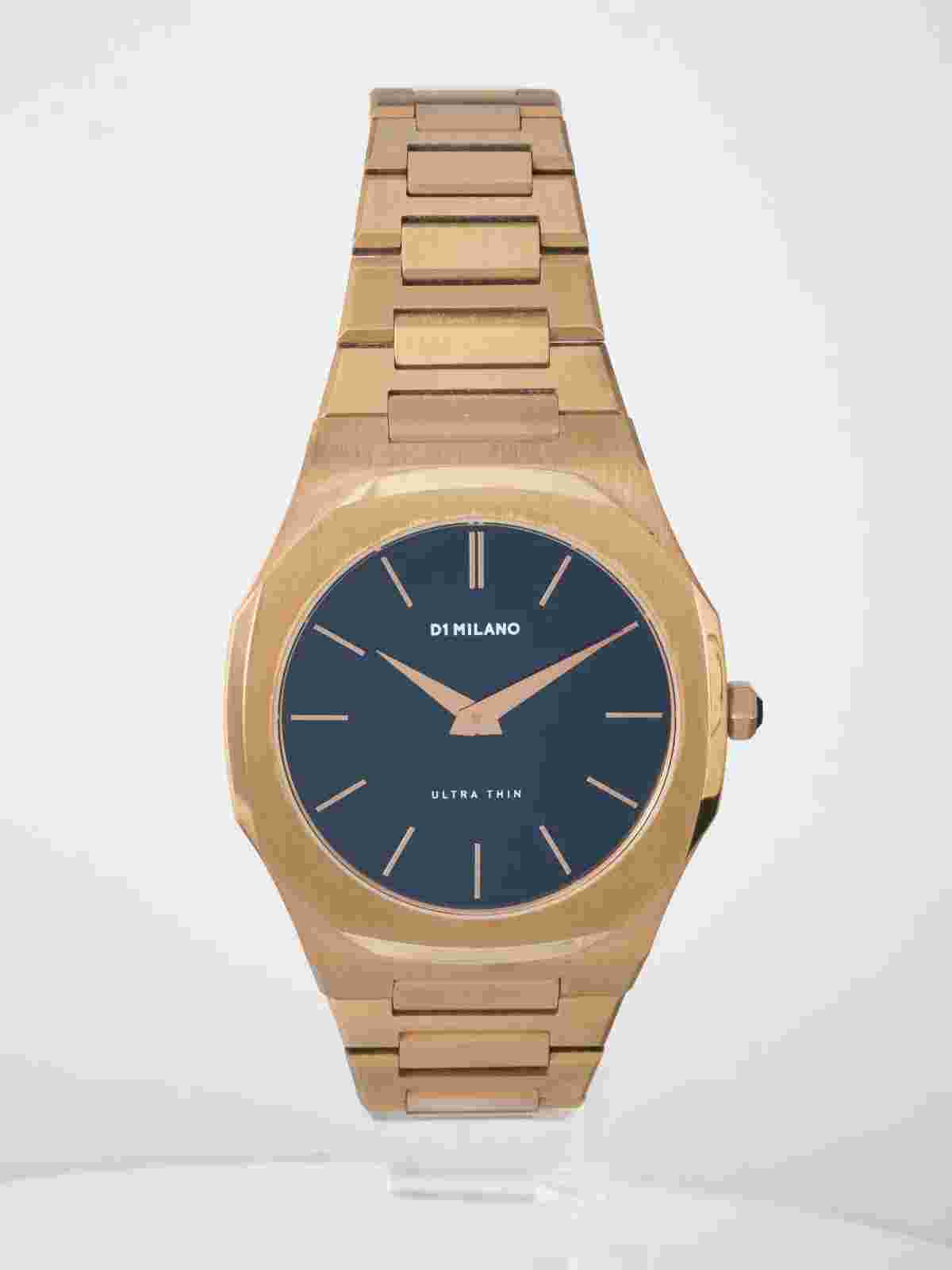 D1 Milano Rose Gold Watch 41.5mm Ultra Thin Slim D1-A-UTB03 New Boxed