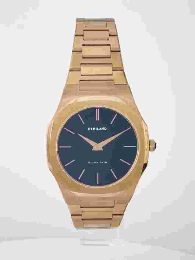 D1 Milano Rose Gold Watch 41.5mm Ultra Thin Slim D1-A-UTB03 New Boxed