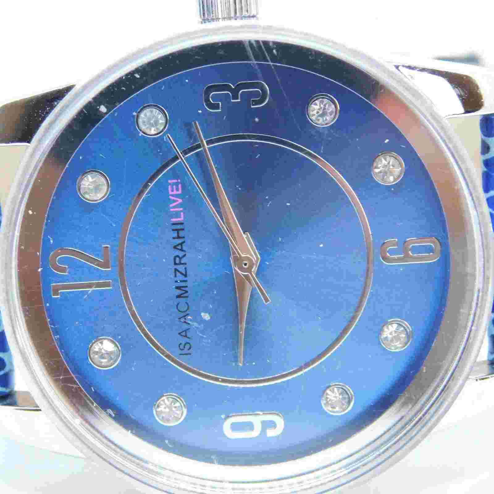 ISAAC MIZRAHI LIVE! IMZ229 Genuine Leather Quartz Women's Watch New Battery