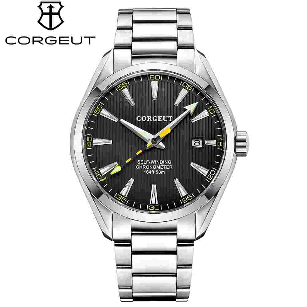 CORGEUT popular, automatic, mechanical casual, sapphire, waterproof, men's watch