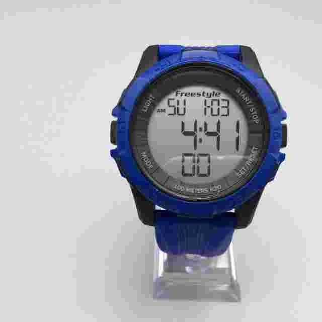 Freestyle Kampus XL Digital Watch Men 50mm Blue BROKEN BACKLIGHT New Battery