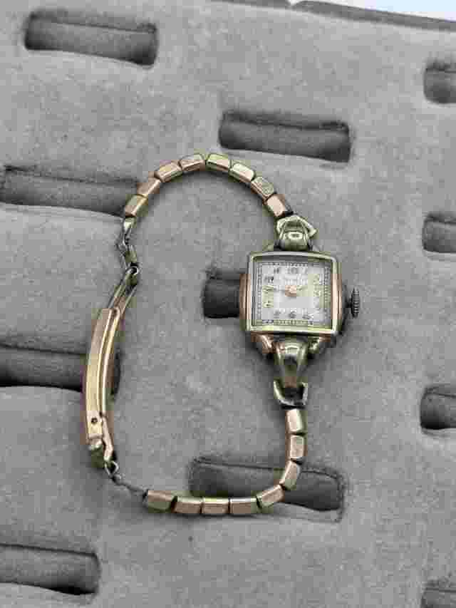 Vintage Mimo 10kt Rolled Gold Plated Bezel Wristwatch As Is
