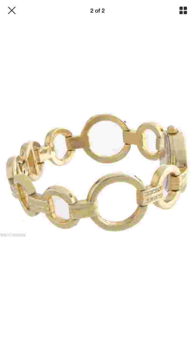 Style & Co Gold Tone Bracelet White Dial Crystals Women's Watch SC1103