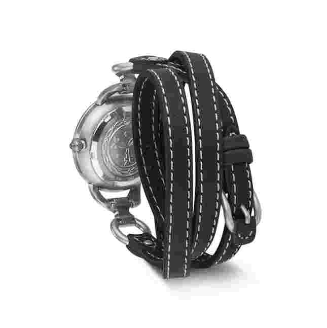 Frye Women's Ilana Black Leather Triple Wrap Strap Watch 30 mm Water Resistant
