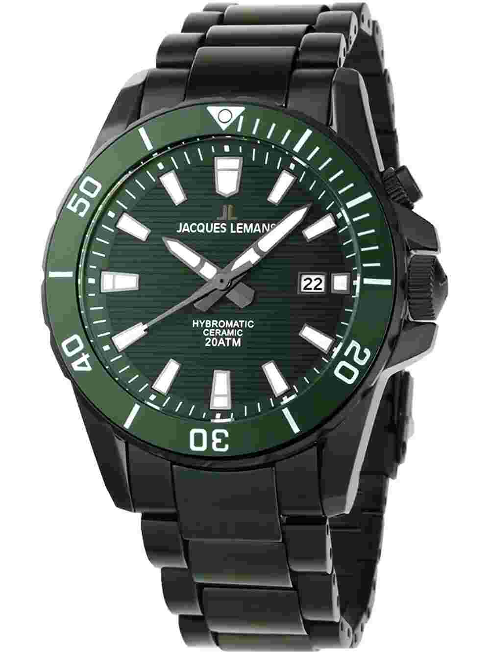 Jacques Lemans 1-2222F Hybromatic Mens Watch 42mm 20ATM
