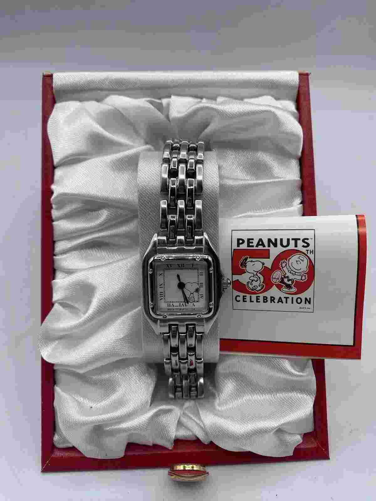 NEW RARE Stainless Steel Snoopy Collectible 50th Celebration Watch