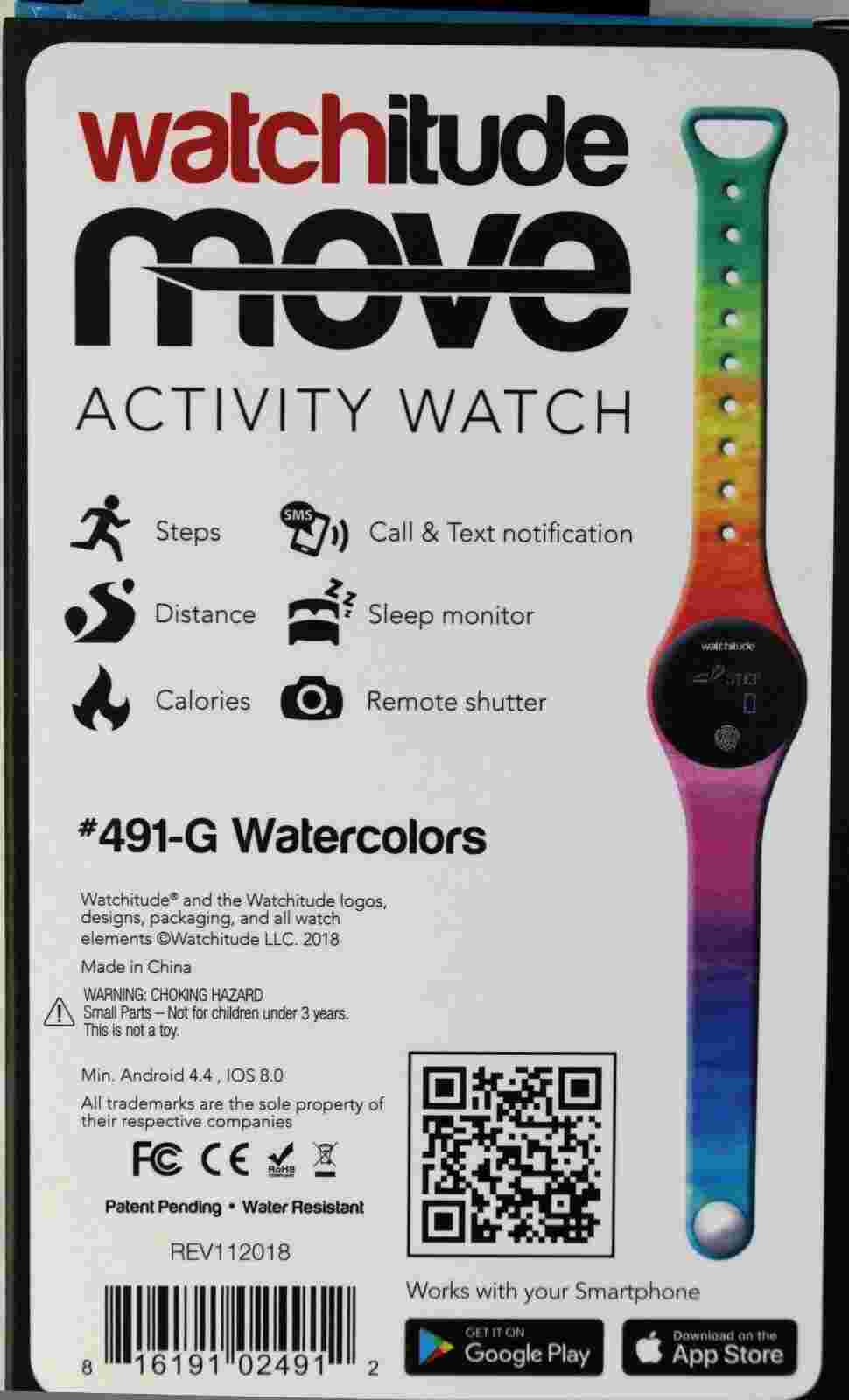 Watchitude Move Activity Watch Watercolors