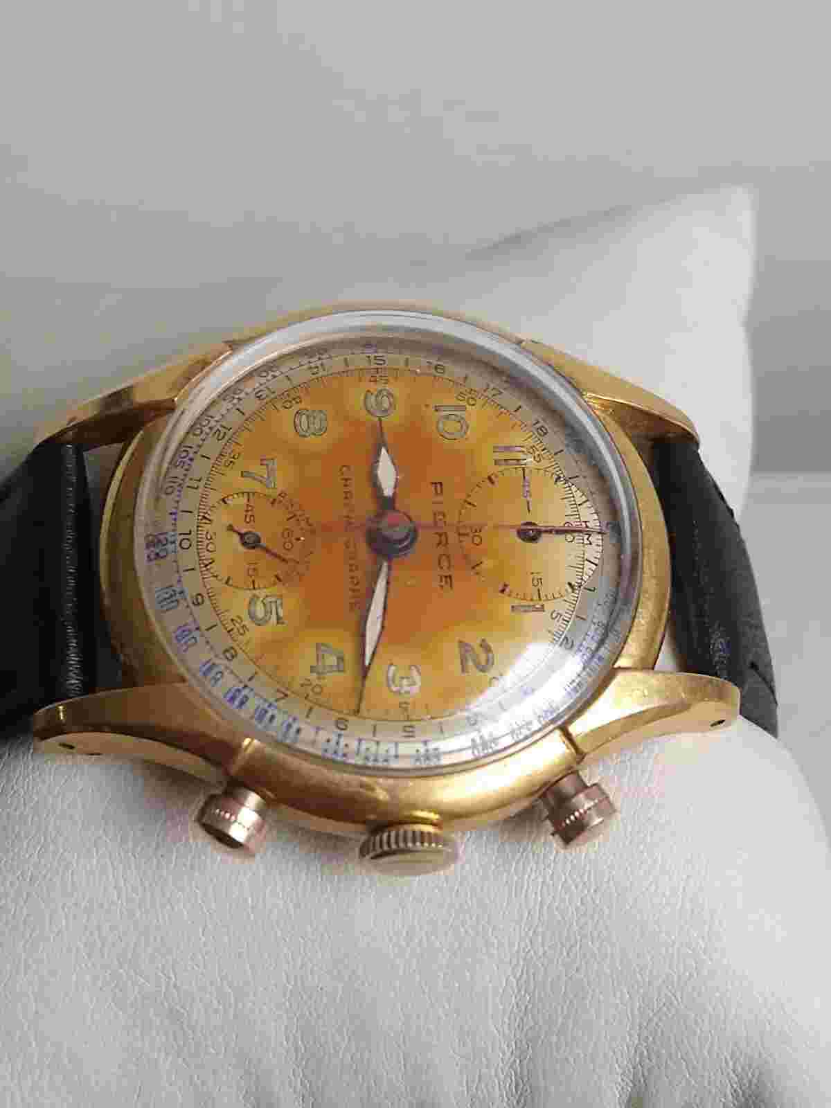 PIERCE PILOT'S CHRONOGRAPHE ANGIMAGNETIC BREVET S.G.D.G MECHANICAL SWISS CAL 134