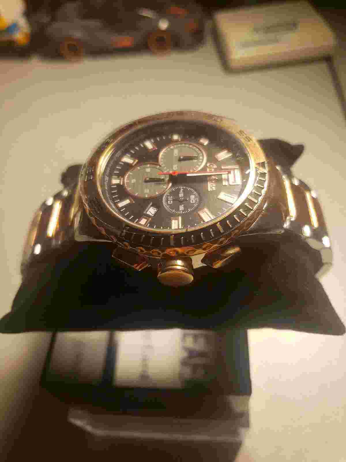 Omikron Bateleur Chronograph Men's Watch with Two Tone Band