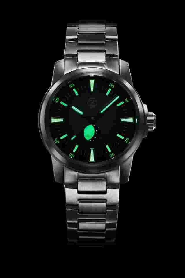 ZELOS AURORA MOONPHASE ECLIPSE GREY 39MM 05/60 TITANIUM WATCH