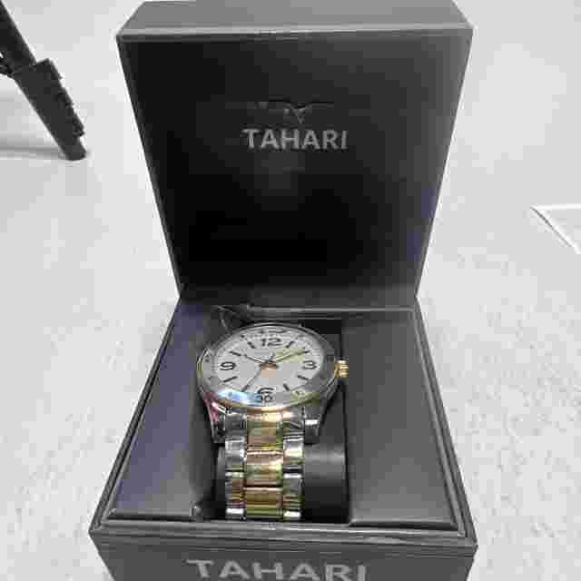 Tahari Mens Black/Black Singles Watch