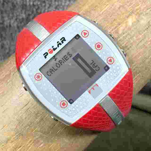 Polar FT1 Women Sport Multifunction Red Resin 38mm Quartz Digital Watch 7 1/2"